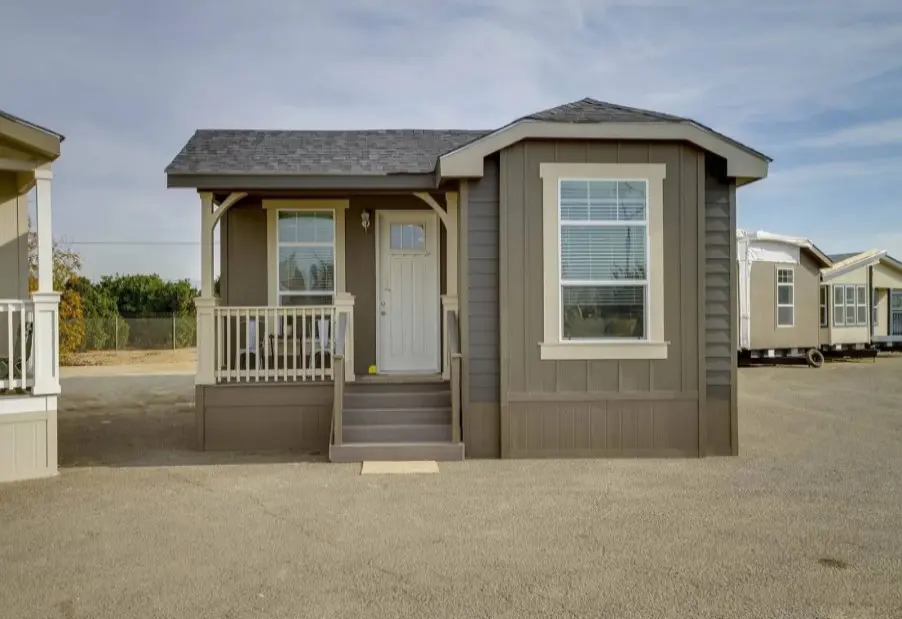 Mobile home packages with land setup exterior view